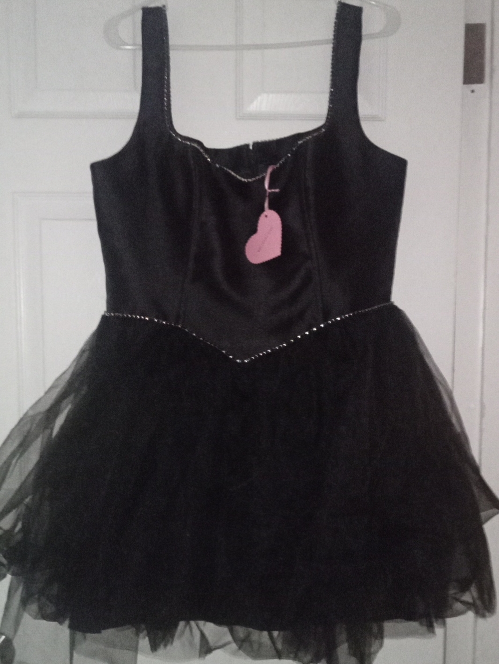NWT Sugar Thrillz Tull Mini Dress Rhinestone embellishments For Dolls Kill